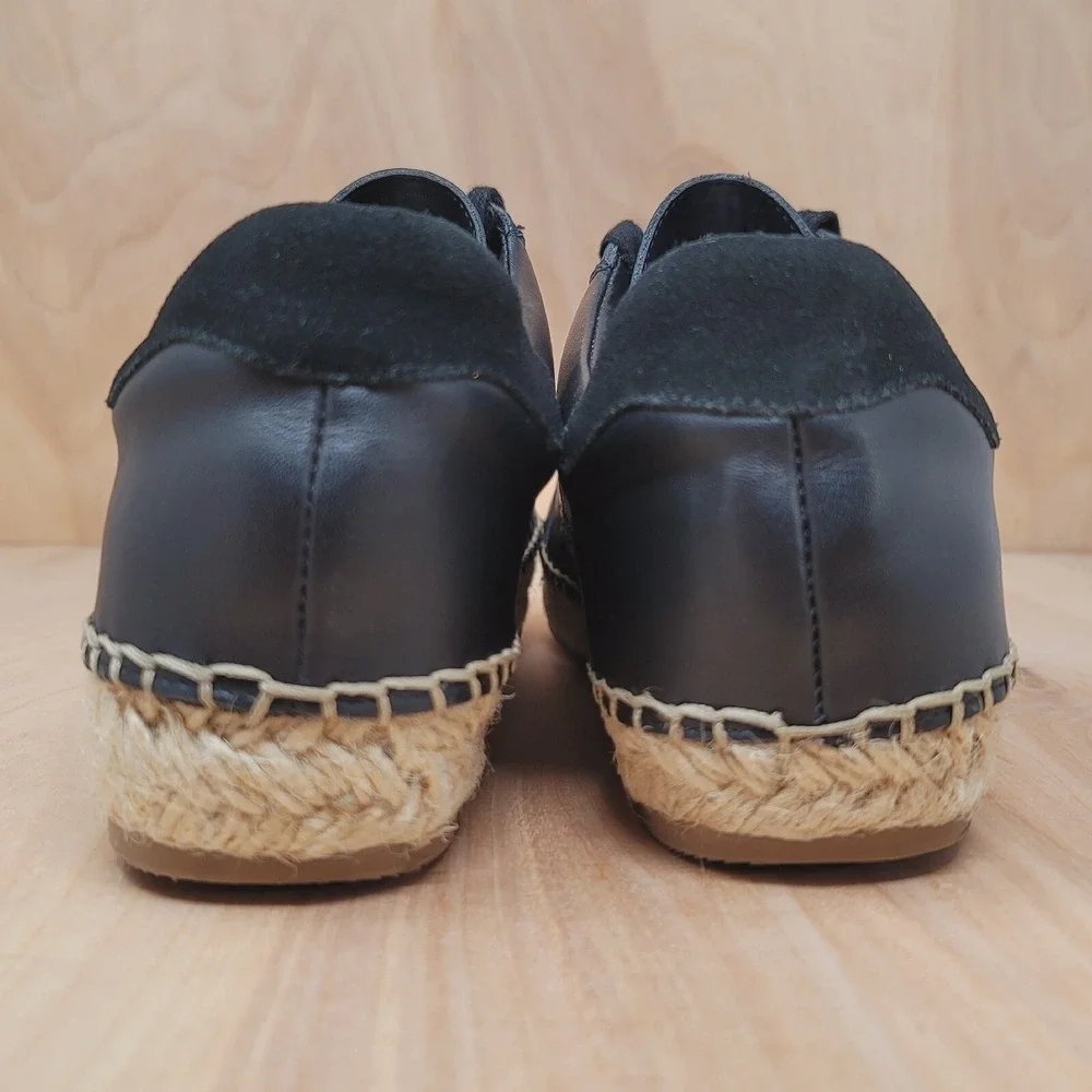 Carlos Santana Women's Sneakers 8 M Giselle black Leather Snake Print Espadrille